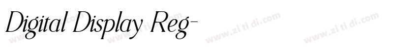 Digital Display Reg字体转换 Digital Display Reg字体转换